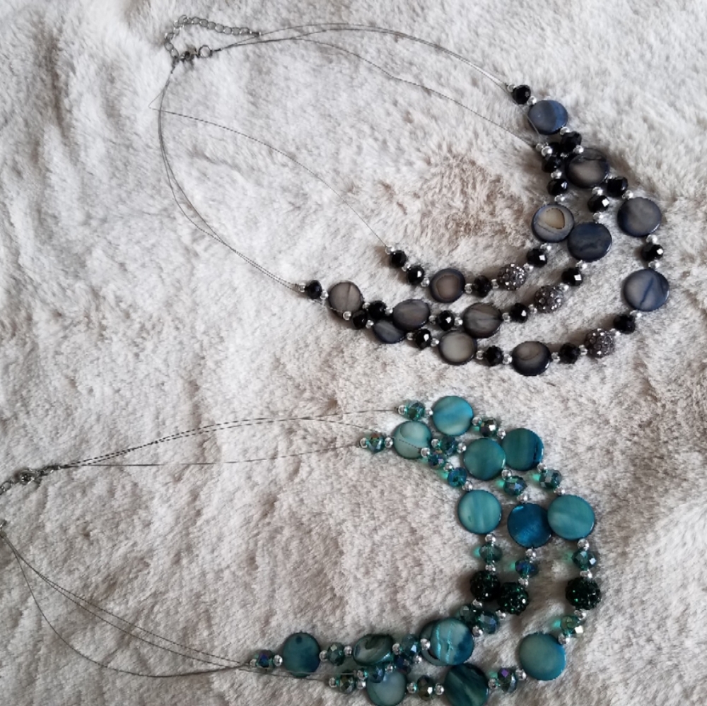 Beaded 3-tier necklaces